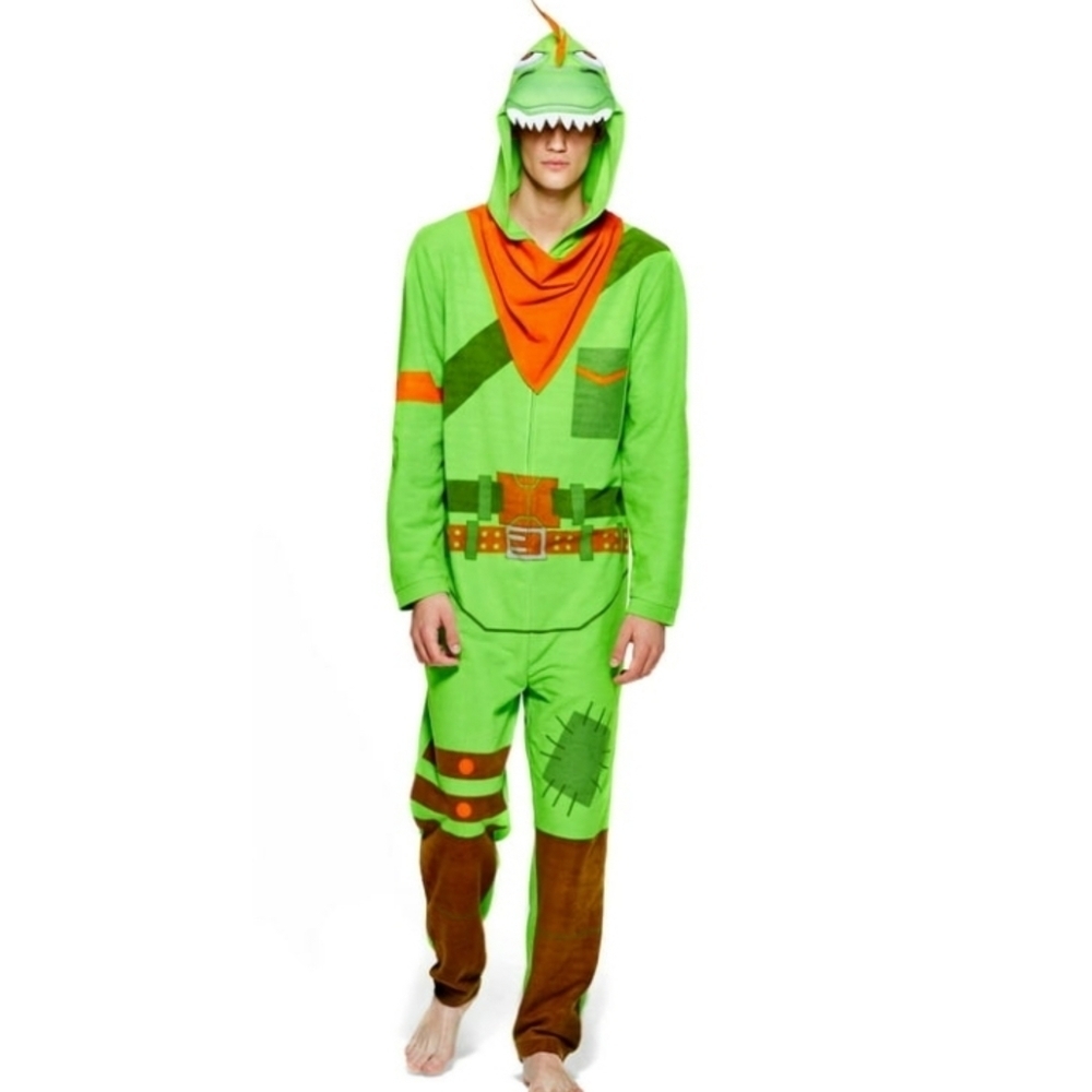 NWT! Fortnite Rex Onesie Uinion Suit Pajama mens - Picture 4 of 9